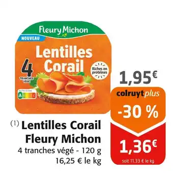 Colruyt Fleury Michon Lentilles Corail offre