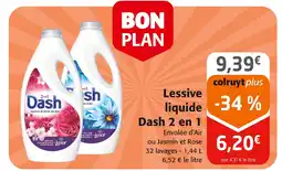 Colruyt DASH 2 EN 1 Lessive liquide offre