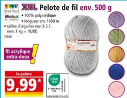 Norma CREATELLI XXL Pelote de fil env. 500 g offre