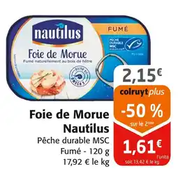 Colruyt NAUTILUS Foie de morue offre