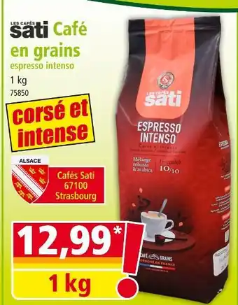 Norma sati Café en grains espresso intenso offre