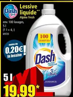 Norma Dash 2 en 1 Lessive liquide offre