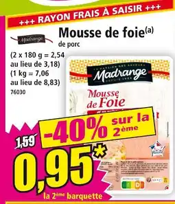 Norma MADRANGE Mousse de foie de porc offre