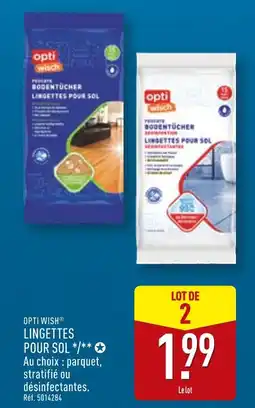 ALDI OPTI WISCH Lingettes pour sol offre