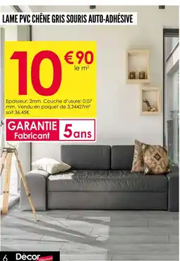 Décor Discount Lame pvc chêne gris souris auto-adhésive offre