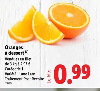 Lidl Oranges à dessert offre