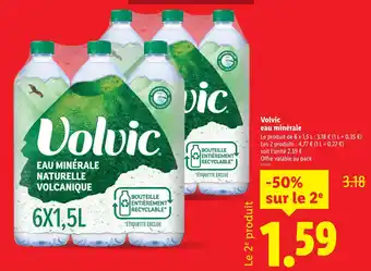 Lidl Volvic eau minérale offre