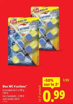 Lidl W5 Bloc WC 4 actions offre