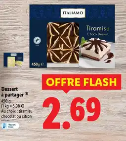 Lidl Italiamo Dessert à partager offre