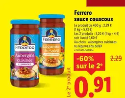 Lidl Ferrero Sauce couscous offre