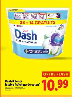 Lidl Dash & Lenor lessive fraîcheur de coton offre