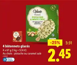 Lidl Gelatelli Pistachio & White Choc offre