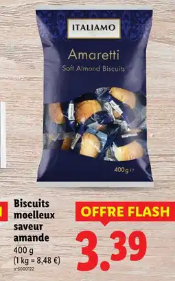 Lidl ITALIAMO Biscuits moelleux saveur amande offre