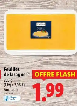 Lidl ITALIAMO Feuilles de lasagne offre