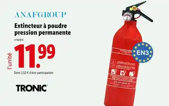 Lidl Anafgroup Extincteur à poudre pression permanente offre