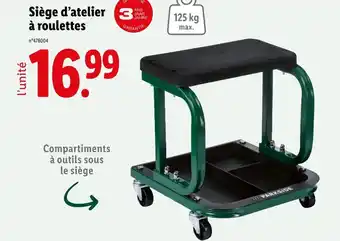 Lidl PARKSIDE Siège d'atelier à roulettes offre