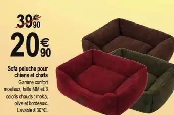 Tridôme Sofa Peluche Pour Chiens Et Chats offre
