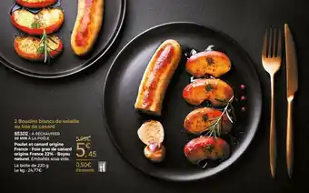 Thiriet 2 Boudins blancs de volaille au foie de canard offre