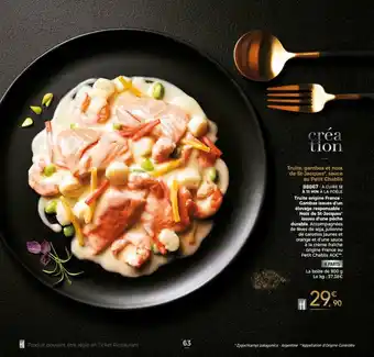 Thiriet Truite, gambas et noix de st-jacques offre