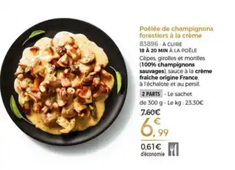 Thiriet Poêlée de champignons forestiers à la crème offre