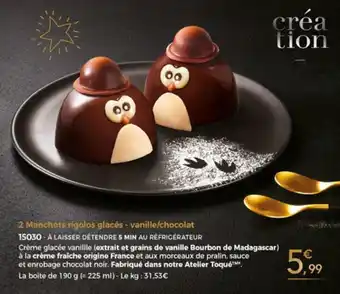 Thiriet 2 Manchois rigolos glacés - vanille/chocolat offre