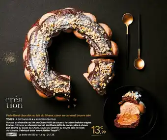 Thiriet Paris brest chocolat au lait du ghana, cœur au caramel beurre salé offre