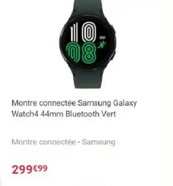 Fnac Montre connectée samsung galaxy watch4 44mm blutooth vert offre