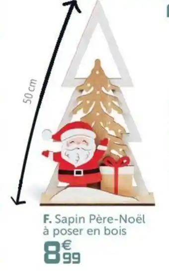 Gifi Sapin père-noël à poser en bois offre