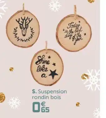 Gifi Suspension rondin bois offre