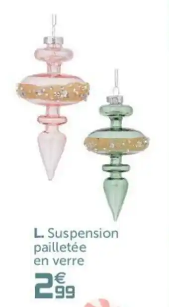 Gifi Suspension pailletée en verre offre