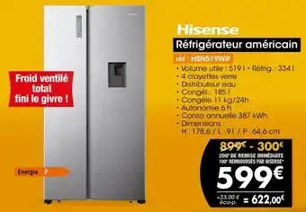 Pro&Cie Réfrigérateur américain offre