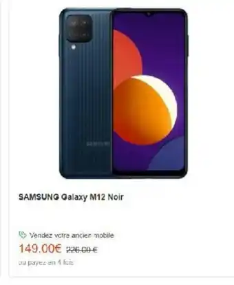 Cdiscount SAMSUNG galaxy M12 noir offre