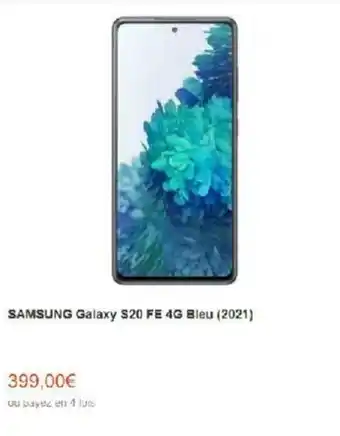 Cdiscount SAMSUNG galaxy S20 FE 4G bleu offre