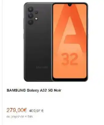 Cdiscount SAMSUNG galaxy A32 5G noir offre
