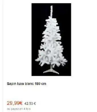 Sapin luxe blanc 180 cm