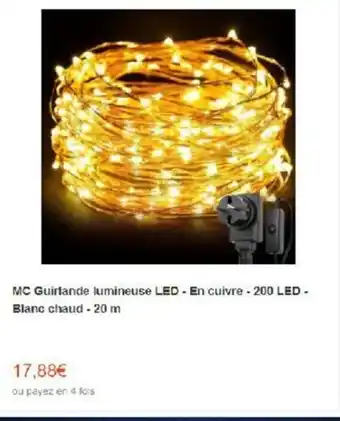 Cdiscount MC guirlande lumineuse LED offre