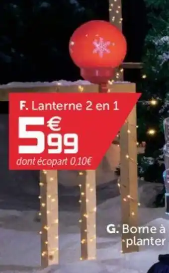 Gifi Lanterne 2 en 1 offre