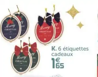 Gifi 6 étiquettes cadeaux offre