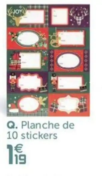 Gifi Planche de 10 stickers offre
