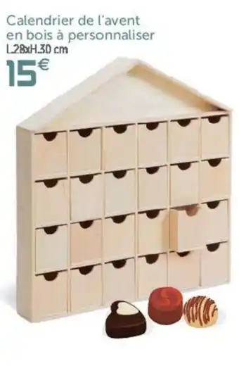 Calendrier de l'avent en bois à personnaliser