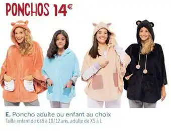 Poncho adulte ou enfant