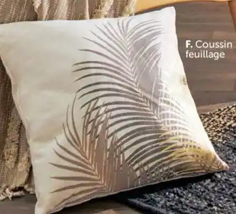 Gifi Coussin feuillage offre