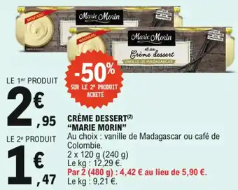 E.Leclerc Marie morin créme dessert offre