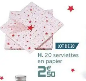Gifi 20 Serviettes En Papier offre