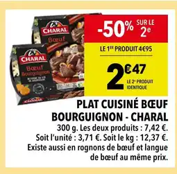 Supeco CHARAL Plat cuisiné bœuf bourguignon offre