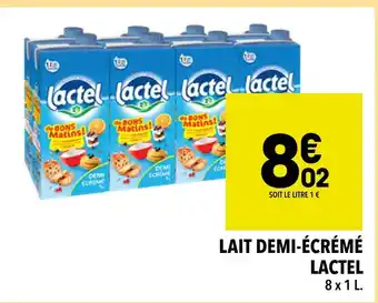 Supeco LACTEL Lait demi-écrémé offre