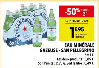 Supeco SAN PELLEGRINO Eau minérale gazeuse offre