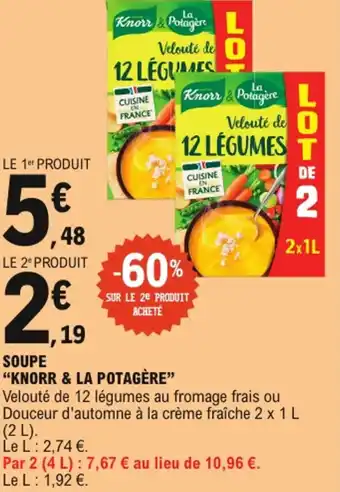 E.Leclerc Knorr & la potagère soupe offre