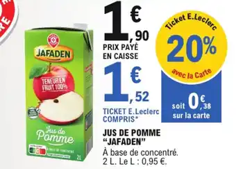 E.Leclerc Jafaden jus de pomme offre