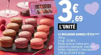 E.Leclerc 12 macarons bonnes fêtes offre